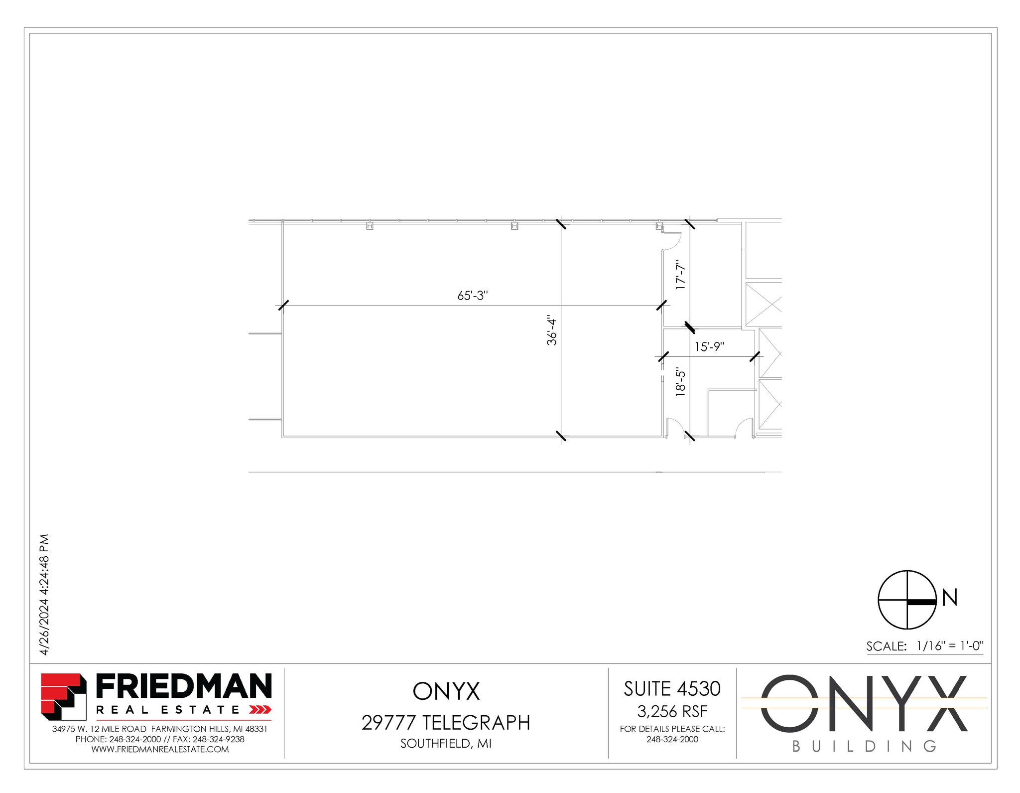 29777 Telegraph Rd, Southfield, MI to rent Floor Plan- Image 1 of 2