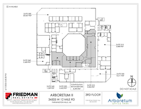 34505 W 12 Mile Rd, Farmington Hills, MI for rent Floor Plan- Image 2 of 2