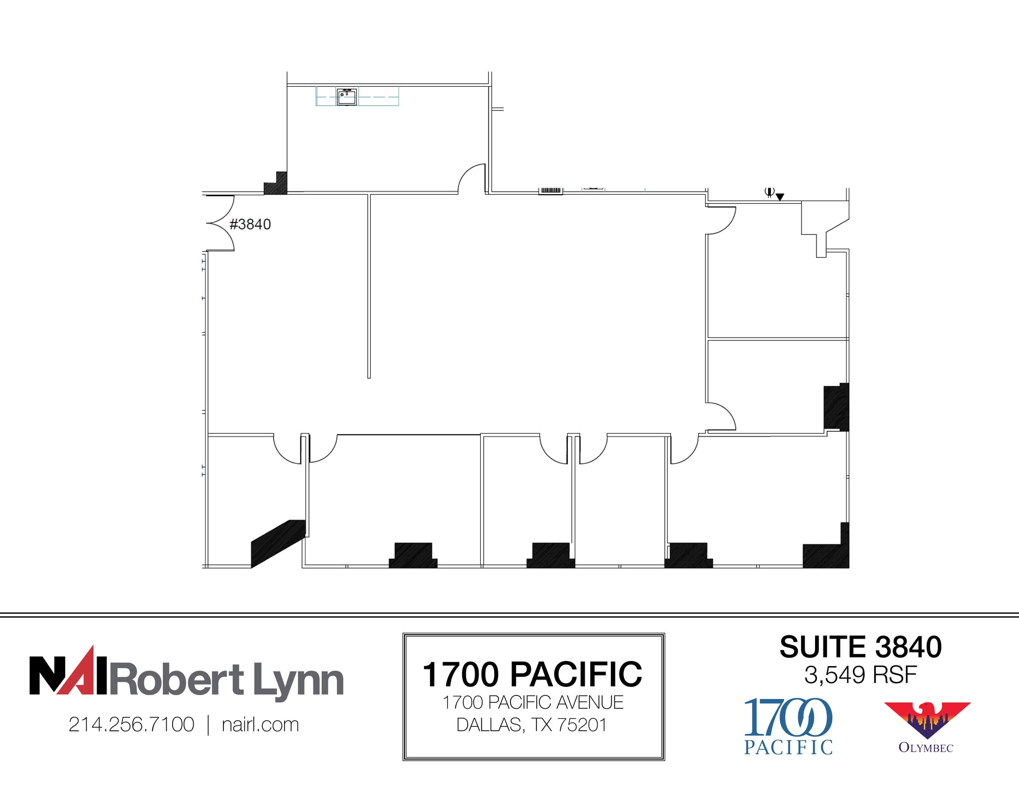 1700 Pacific Ave, Dallas, TX to rent Floor Plan- Image 1 of 1