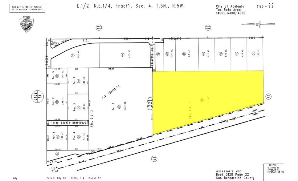 Us-395 & Adelanto Rd, Adelanto, CA for sale - Plat Map - Image 3 of 4