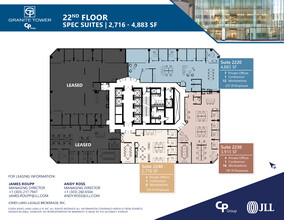 1099 18th St, Denver, CO for rent Floor Plan- Image 2 of 3