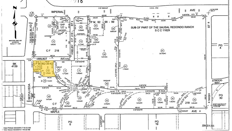 898 N Pacific Coast Hwy, El Segundo, CA for sale - Plat Map - Image 1 of 1