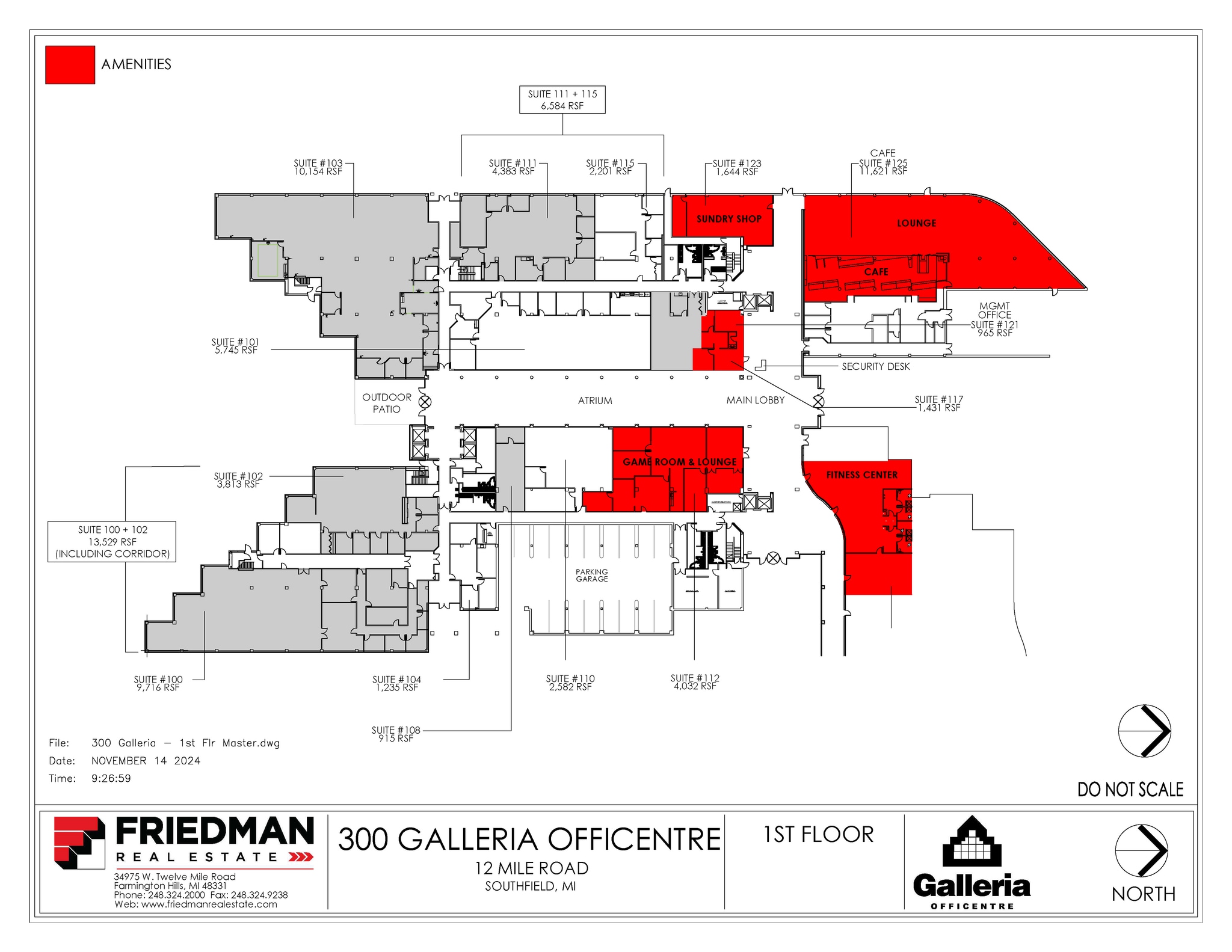 300 Galleria Officentre, Southfield, MI to rent Floor Plan- Image 1 of 2