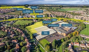 1-9 Flanshaw Ln, Wakefield, WYK - Aerial  map view