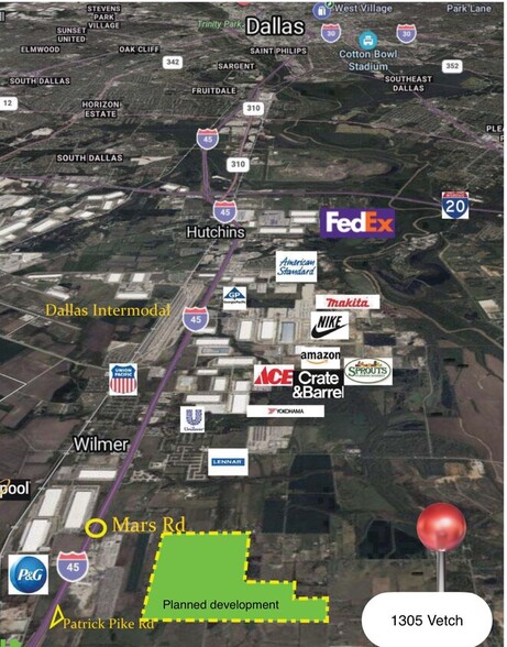 1305 Vetch Rd, Ferris, TX for sale - Site Plan - Image 2 of 4