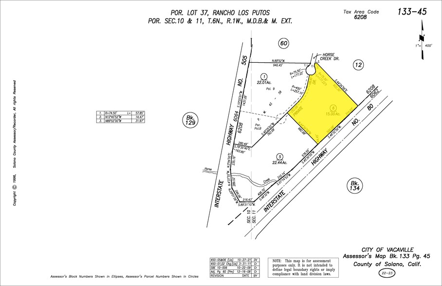 Horse Creek Dr, Vacaville, CA for sale - Plat Map - Image 2 of 2