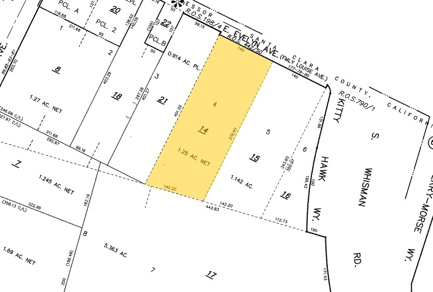 161 E Evelyn Ave, Mountain View, CA for rent - Plat Map - Image 2 of 4