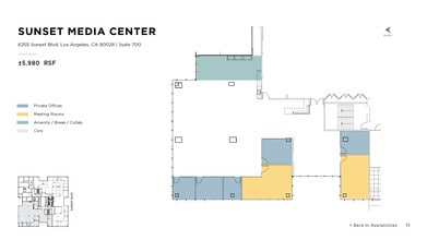 6255 W Sunset Blvd, Los Angeles, CA to rent Floor Plan- Image 1 of 1
