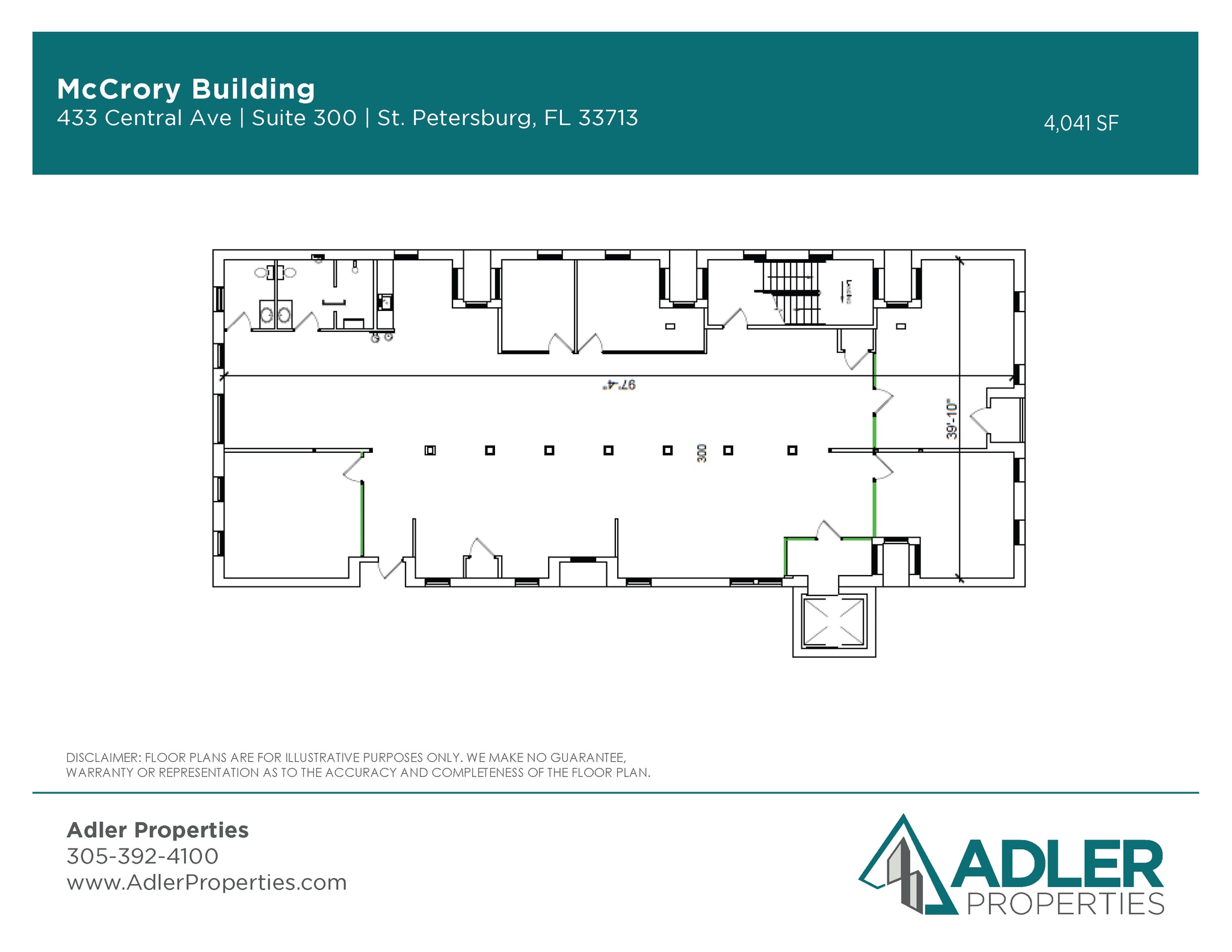 425-445 Central Ave, Saint Petersburg, FL for rent Floor Plan- Image 1 of 1