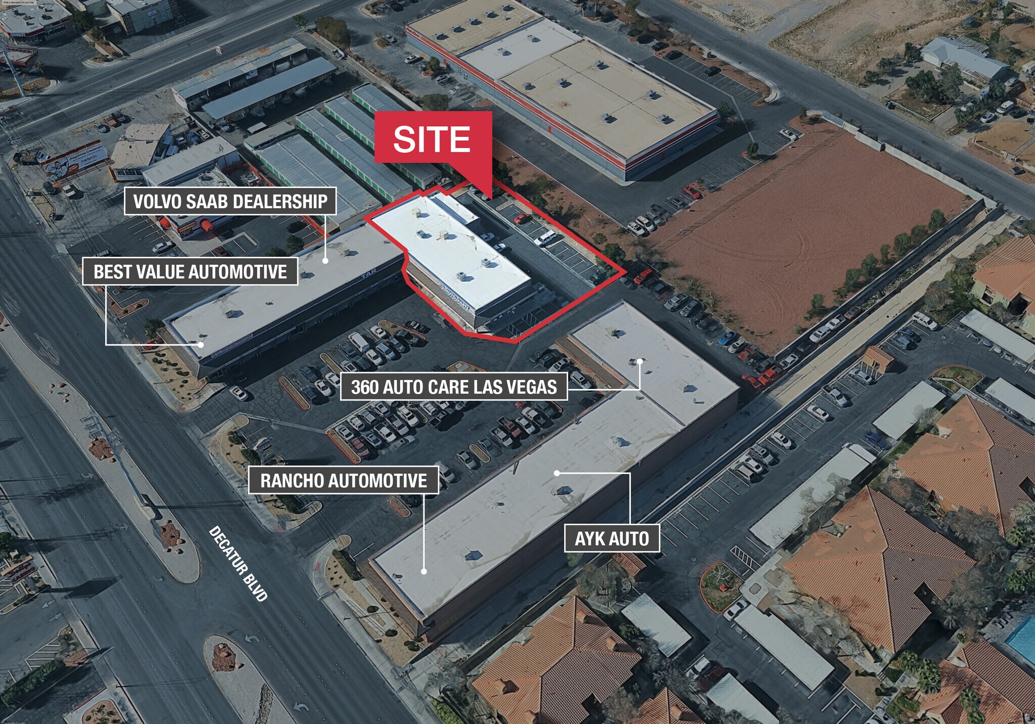 1701-1715 N Decatur Blvd, Las Vegas, NV to rent Aerial- Image 1 of 7