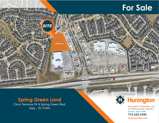 More details for Cinco Terrance Dr & Spring Green Blvd., Katy, TX - Land for Sale