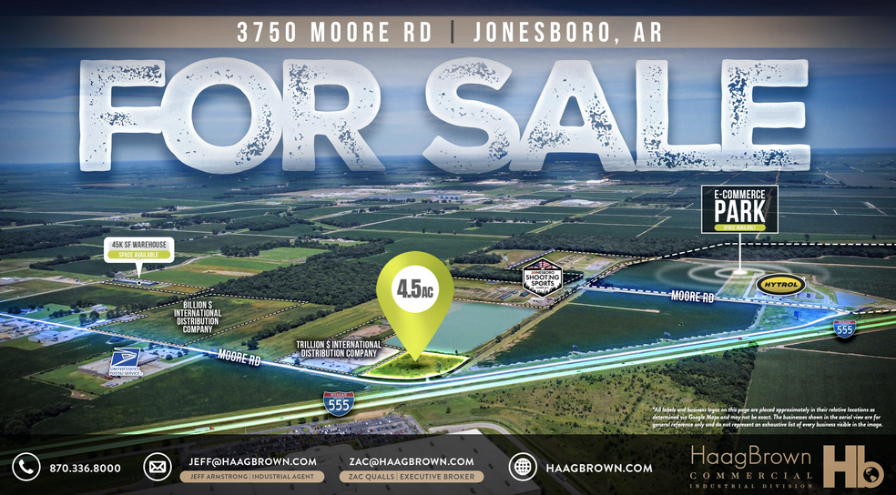 3750 Moore Rd., Jonesboro, AR for sale - Aerial - Image 1 of 2