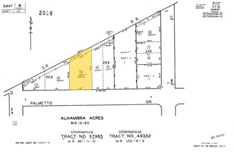 225 Palmetto Dr, Alhambra, CA for sale Plat Map- Image 1 of 1