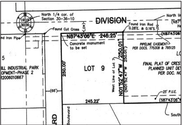 SEC of Division St & Enterprise Dr, Crest Hill, IL for sale - Plat Map - Image 3 of 3