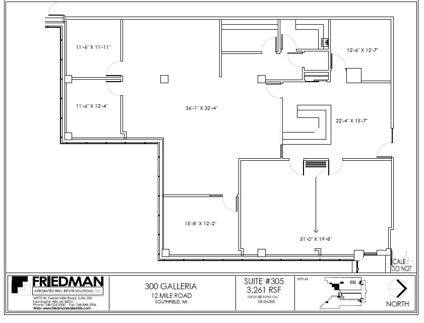 300 Galleria Officentre, Southfield, MI to rent Floor Plan- Image 1 of 2
