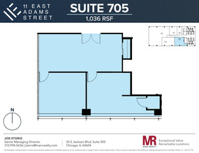 11 E Adams St, Chicago, IL for rent Floor Plan- Image 1 of 6