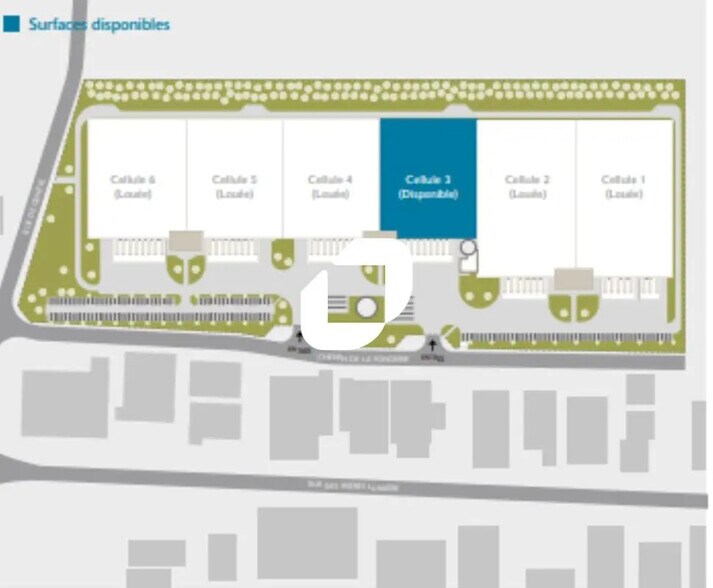 Office in Genas to rent - Site Plan - Image 3 of 3