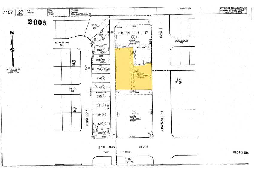 4929-4943 Paramount Blvd, Lakewood, CA for sale - Plat Map - Image 2 of 6