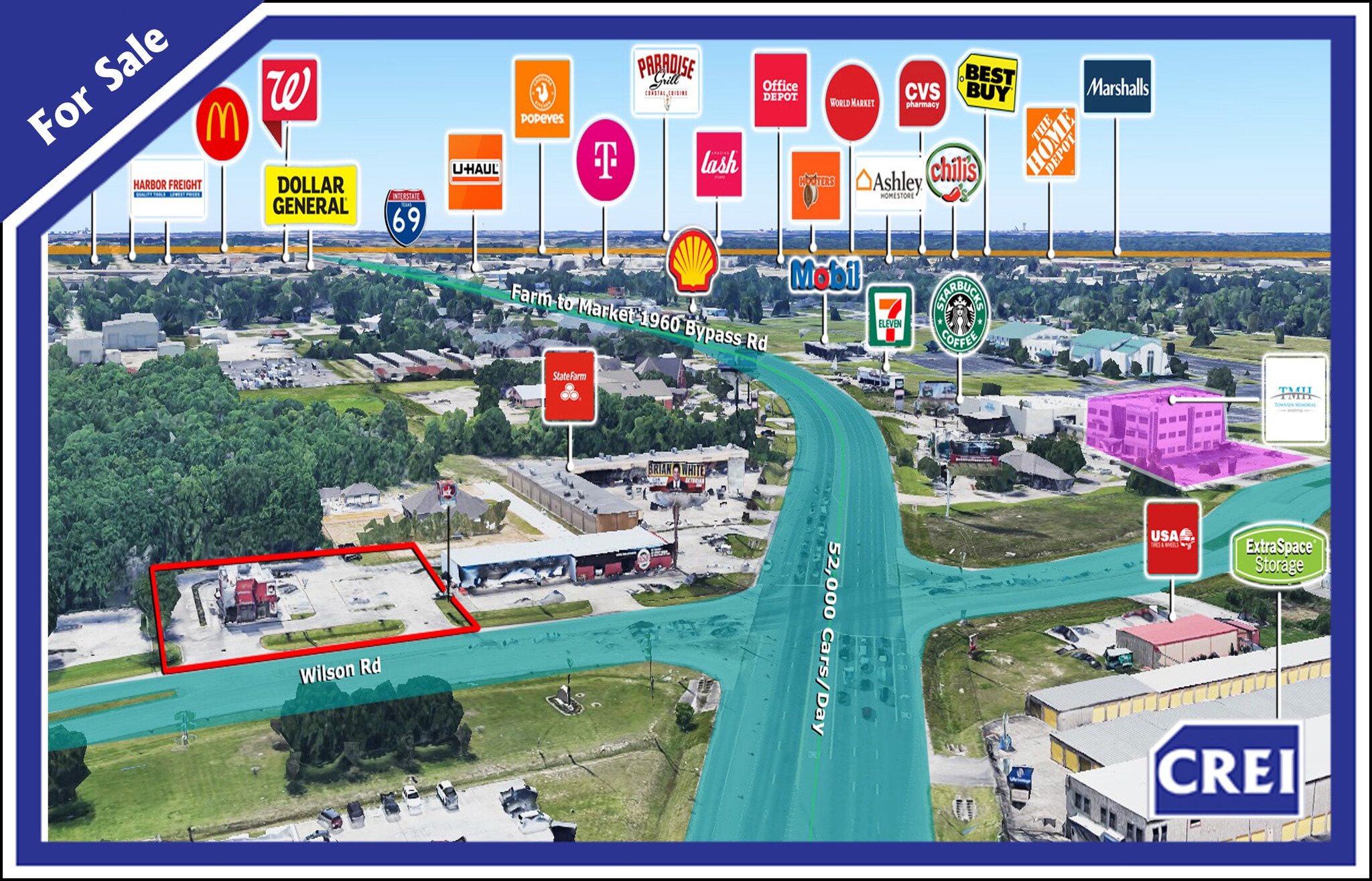 18 Wilson Rd, Humble, TX for sale Aerial- Image 1 of 8