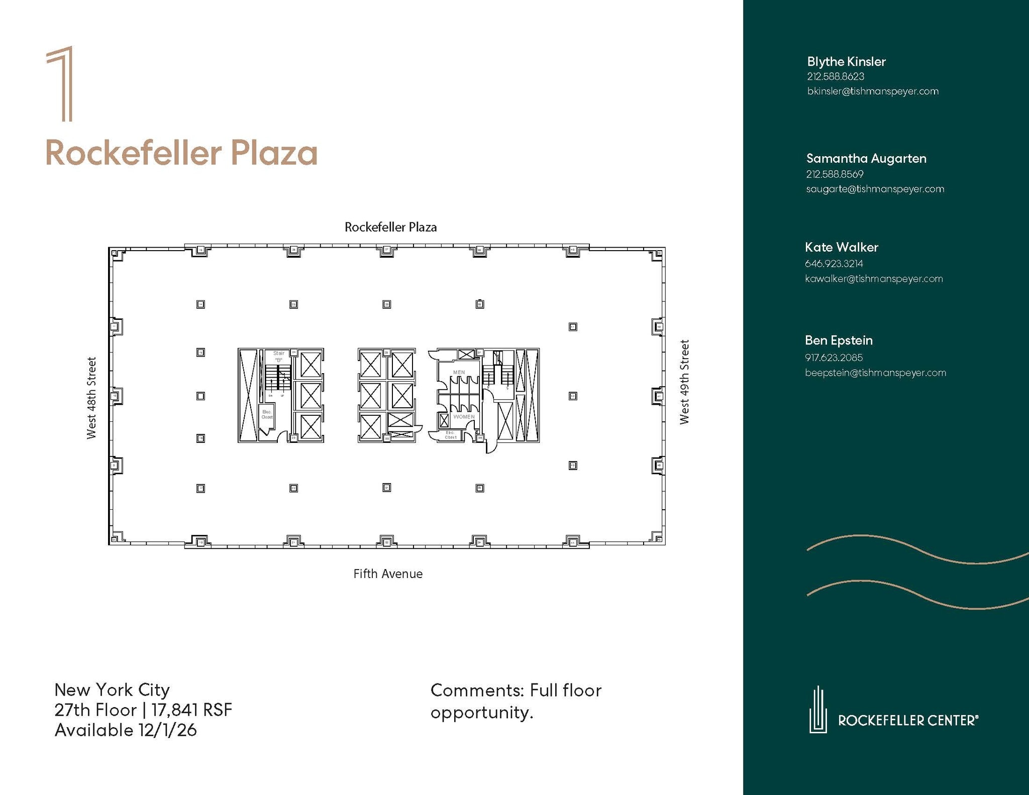 1 Rockefeller Plaza, New York, NY to rent Floor Plan- Image 1 of 1