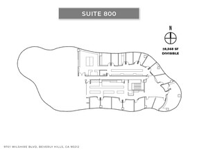 9701 Wilshire Blvd, Beverly Hills, CA for rent Floor Plan- Image 1 of 8