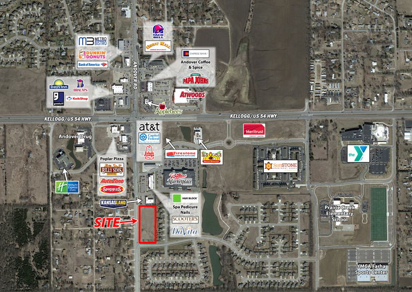 Andover Rd & Kellogg, S Of SE/C, Andover, KS for sale - Aerial - Image 1 of 1