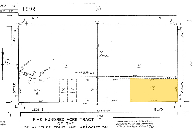 3251 Leonis Blvd, Vernon, CA for sale - Plat Map - Image 3 of 4