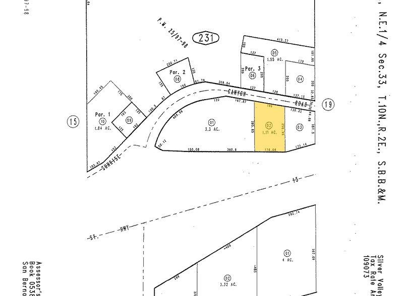 40865 Sunrise Canyon Rd, Yermo, CA for sale - Plat Map - Image 1 of 1