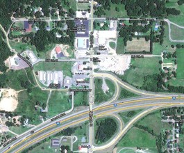 1207 N Church St, Atkins, AR - aerial  map view