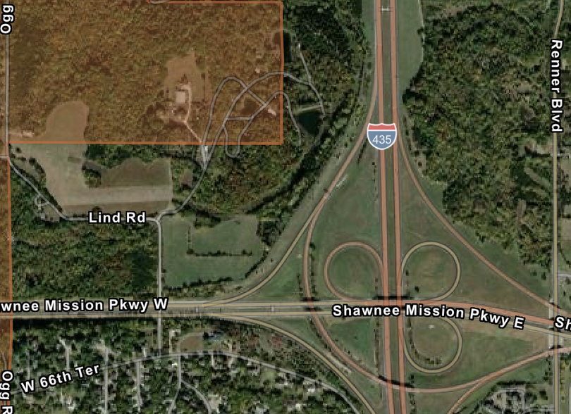 NWC I-435 & Shawnee Mission Pky, Shawnee, KS for sale - Aerial - Image 2 of 2