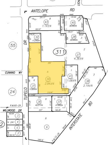 6422 Tupelo Dr, Citrus Heights, CA for rent - Plat Map - Image 2 of 19