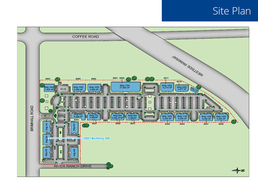 8327 Brimhall Rd, Bakersfield, CA for rent - Site Plan - Image 2 of 3