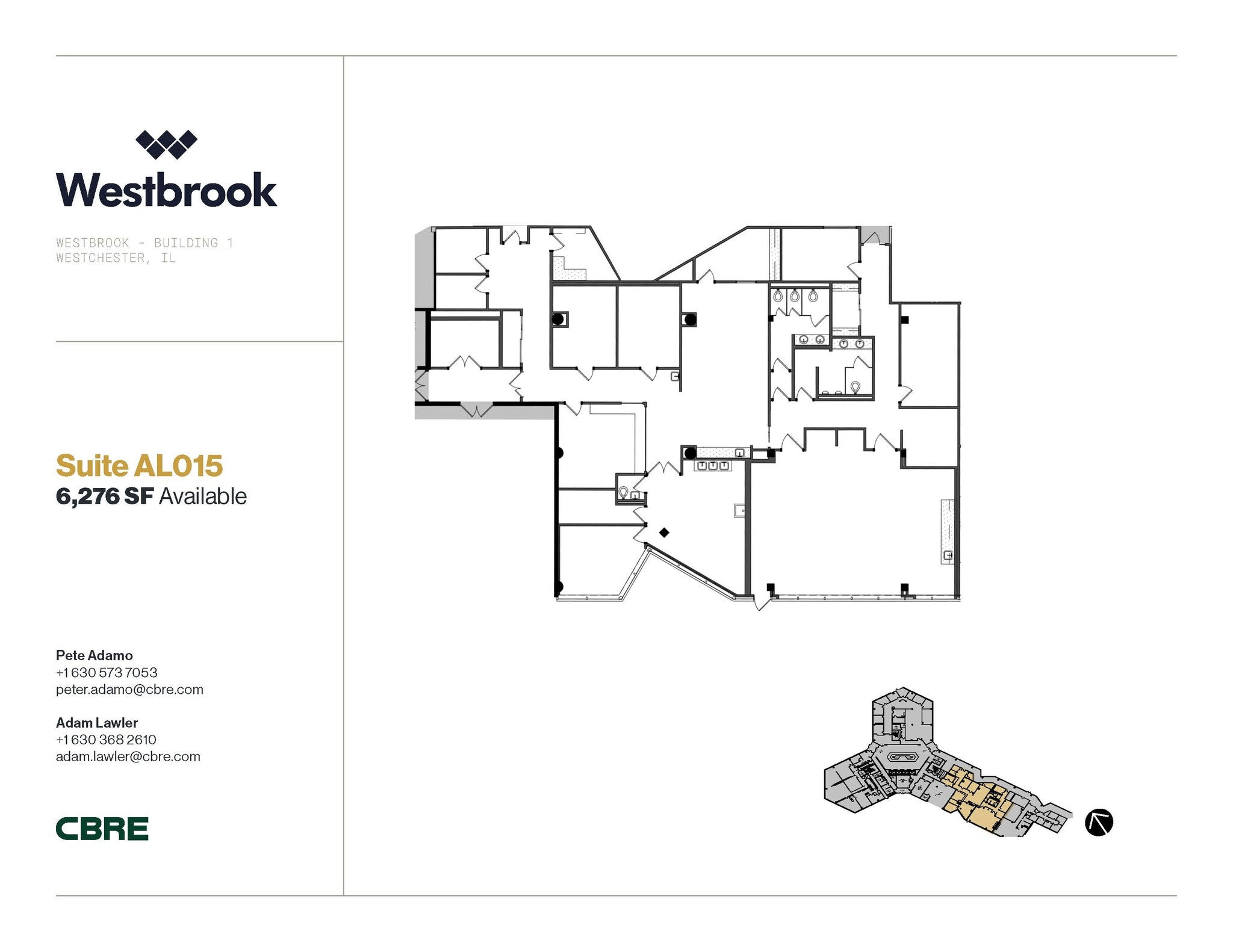 1 Westbrook Corporate Ctr, Westchester, IL to rent Floor Plan- Image 1 of 1