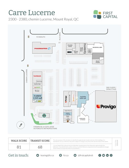 2300-2380 Ch Lucerne, Mont-Royal, QC for rent - Site Plan - Image 3 of 19