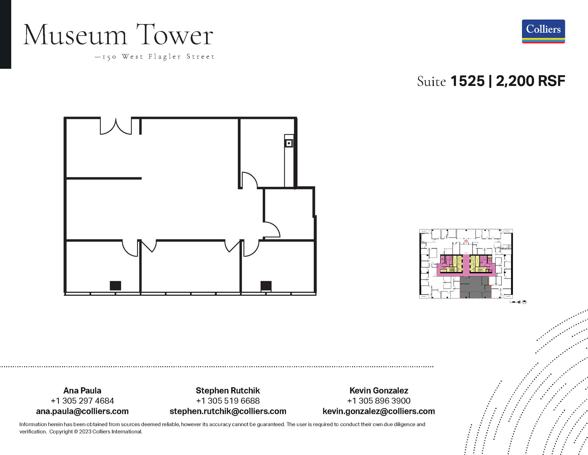 150 W Flagler St, Miami, FL for rent Floor Plan- Image 1 of 1