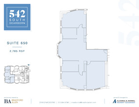 542-550 S Dearborn St, Chicago, IL for rent Floor Plan- Image 1 of 2