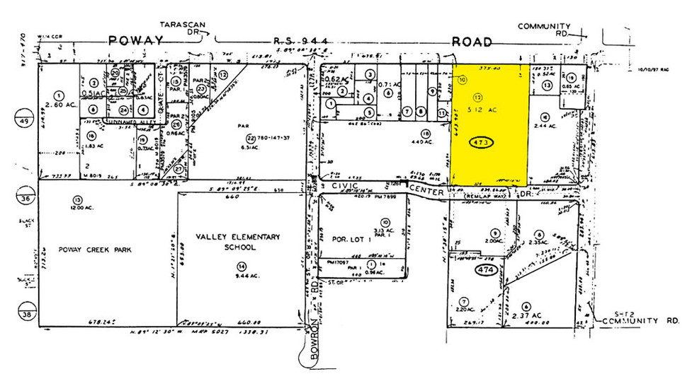 13301-13339 Poway Rd, Poway, CA for rent - Plat Map - Image 2 of 9