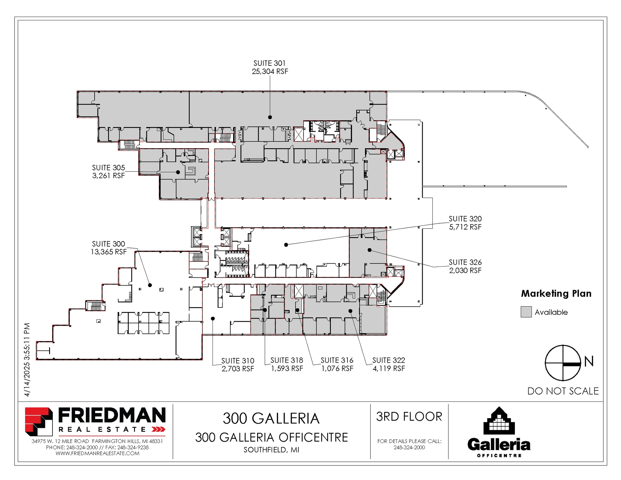 300 Galleria Officentre, Southfield, MI to rent Floor Plan- Image 1 of 1