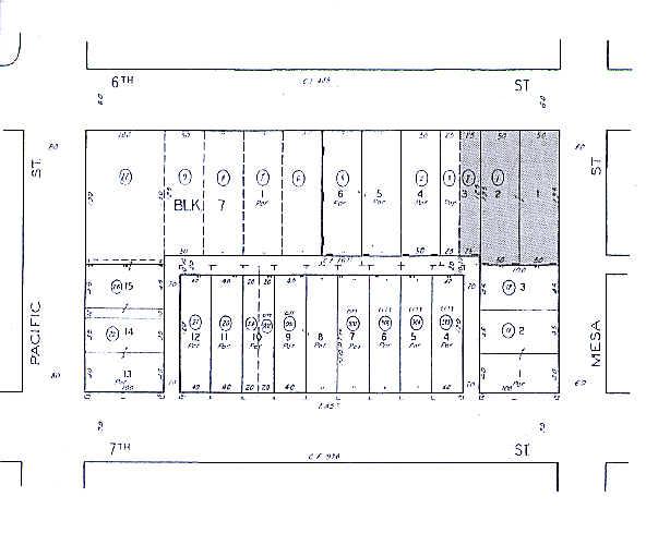 403-411 W 6th St, San Pedro, CA for rent - Plat Map - Image 3 of 11