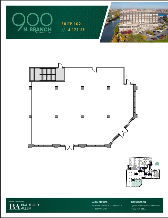 900 N Branch St, Chicago, IL for rent Floor Plan- Image 1 of 2