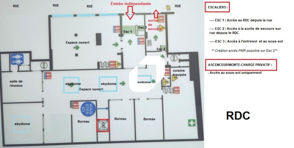 Office in Paris for sale - Floor Plan - Image 1 of 3