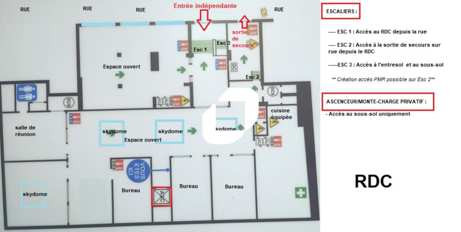 Office in Paris for sale Floor Plan- Image 1 of 4