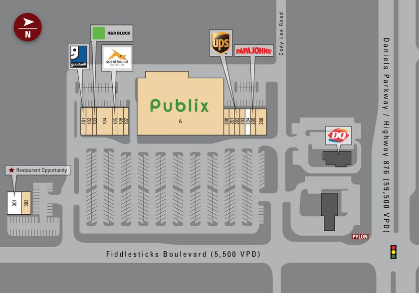 13650 Fiddlesticks Blvd, Fort Myers, FL for rent - Site Plan - Image 2 of 12