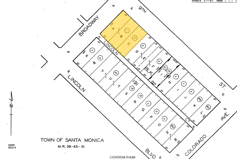 820 Broadway, Santa Monica, CA for rent - Plat Map - Image 2 of 3