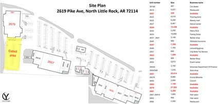 2619 Pike Ave, North Little Rock, AR to rent Site Plan- Image 2 of 2