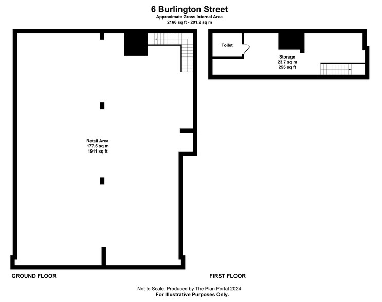 2-6 Burlington St, Chesterfield for rent - Floor Plan - Image 2 of 2