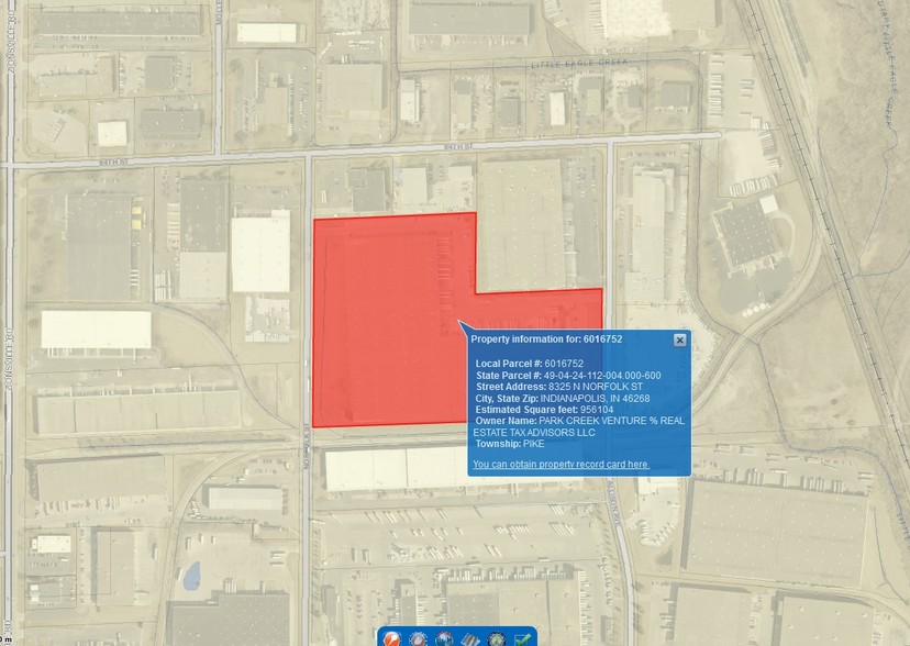 8325 N Norfolk Ave, Indianapolis, IN for sale - Plat Map - Image 1 of 1