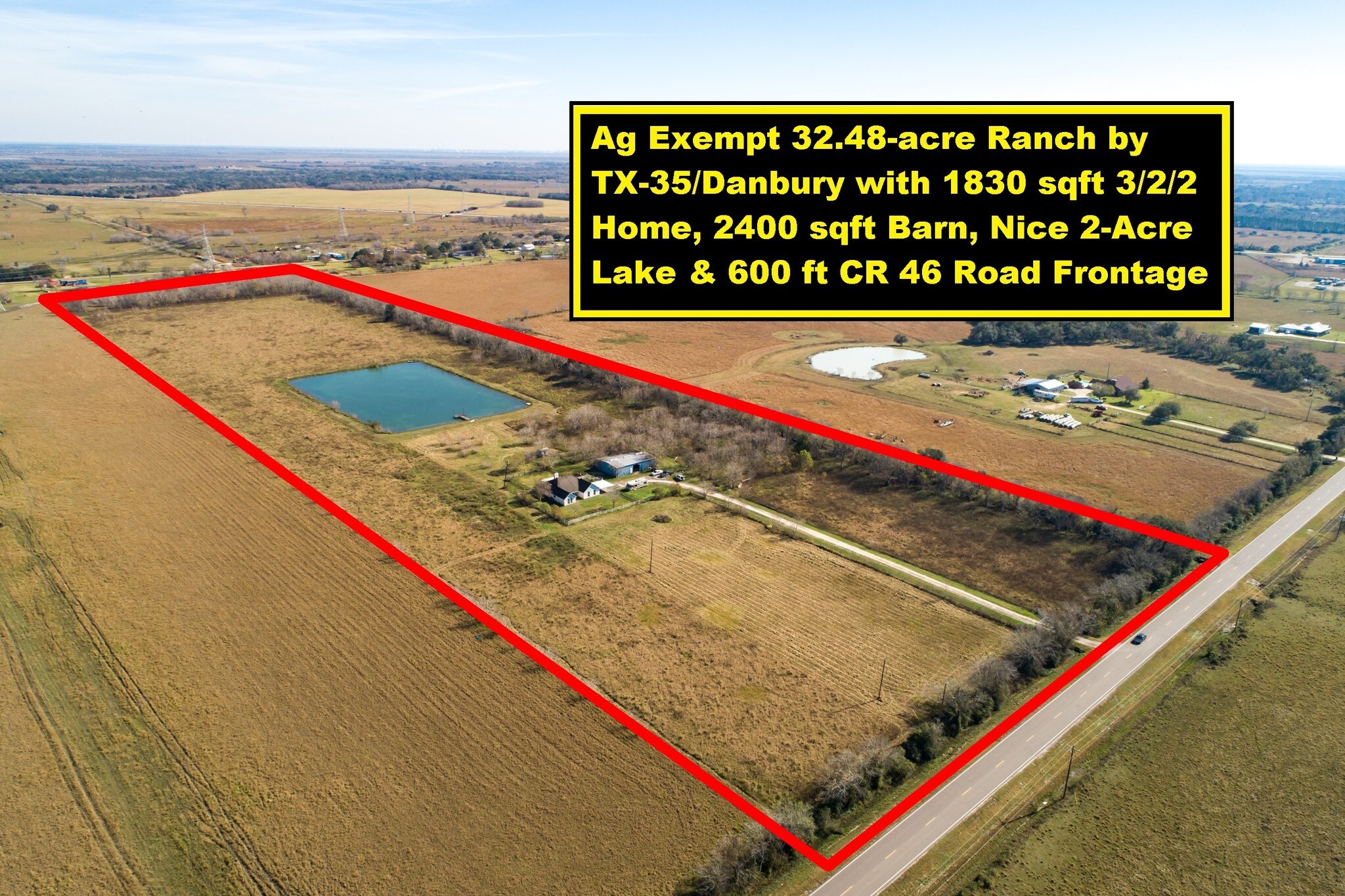 23715 County Road 46, Angleton, TX for sale Aerial- Image 1 of 1