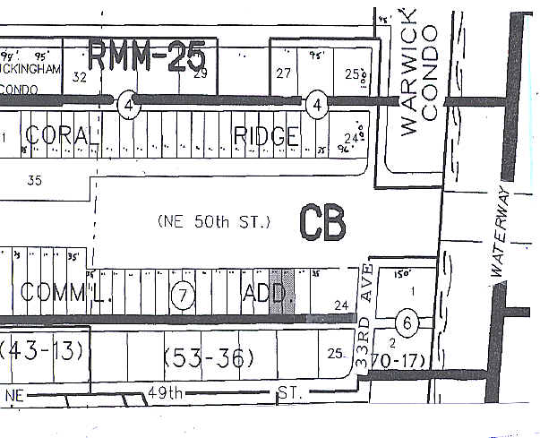 3083-3089 E Commercial Blvd, Fort Lauderdale, FL for rent - Plat Map - Image 2 of 3