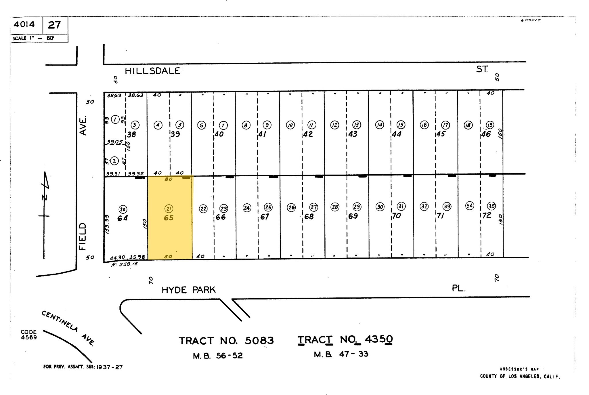 509 Hyde Park Pl, Inglewood, CA for sale Plat Map- Image 1 of 1